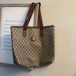Gucci Beige and Brown Monogram Tote
